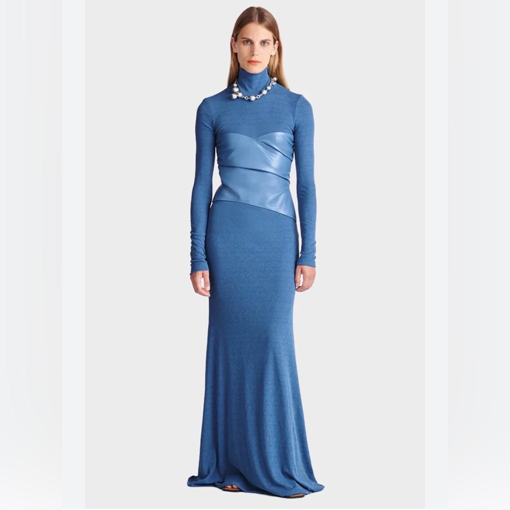 Nanushka Sky Blue Long Sleeve Dress